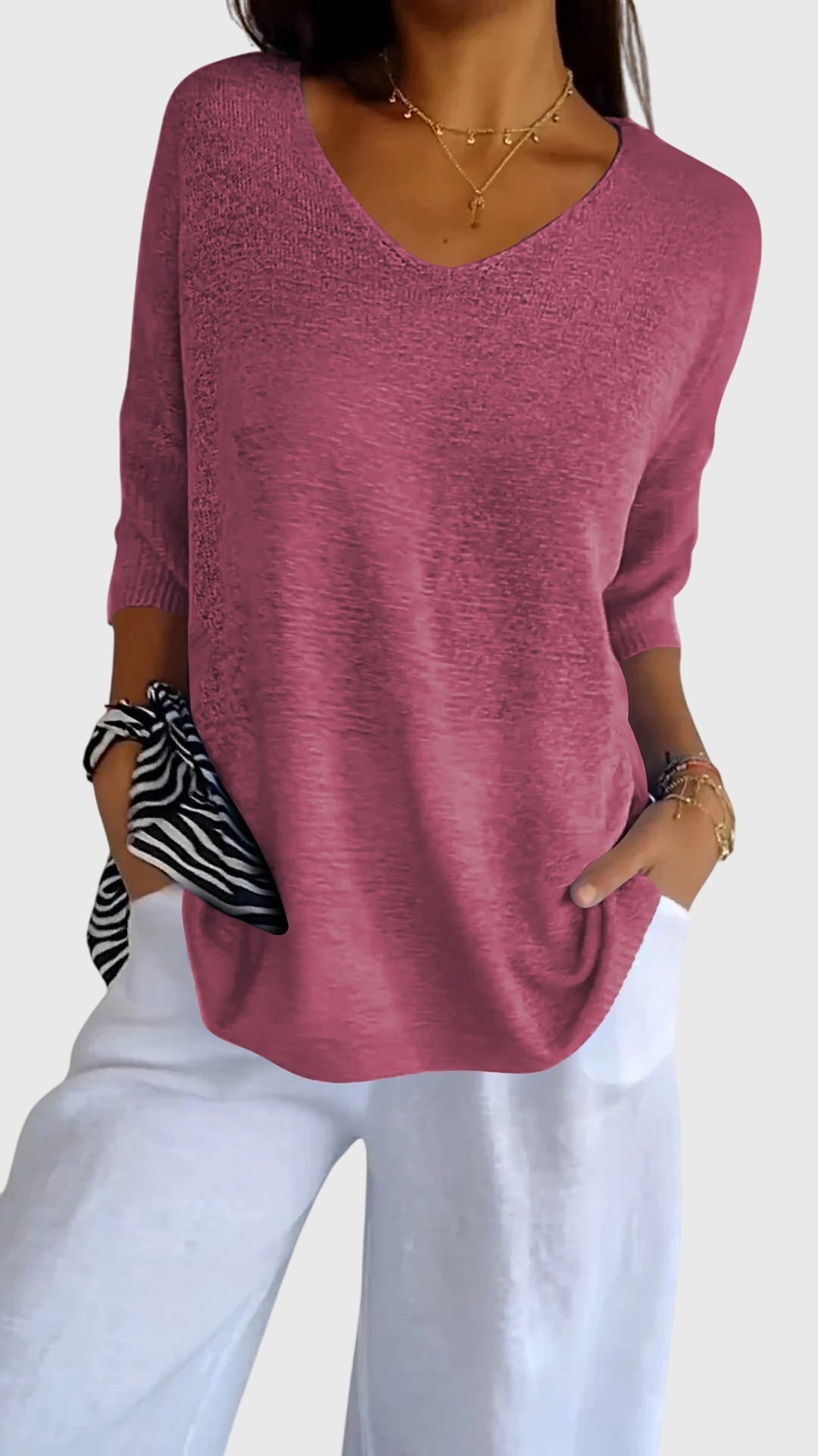 Evelyn | Elegant V-Neck Top