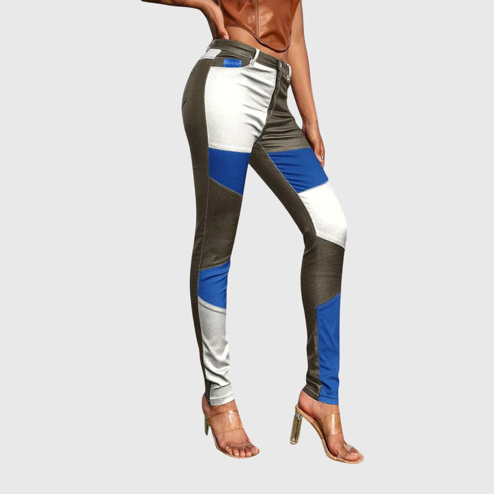 Evelyn | Tube Pants with Color Block Pattern