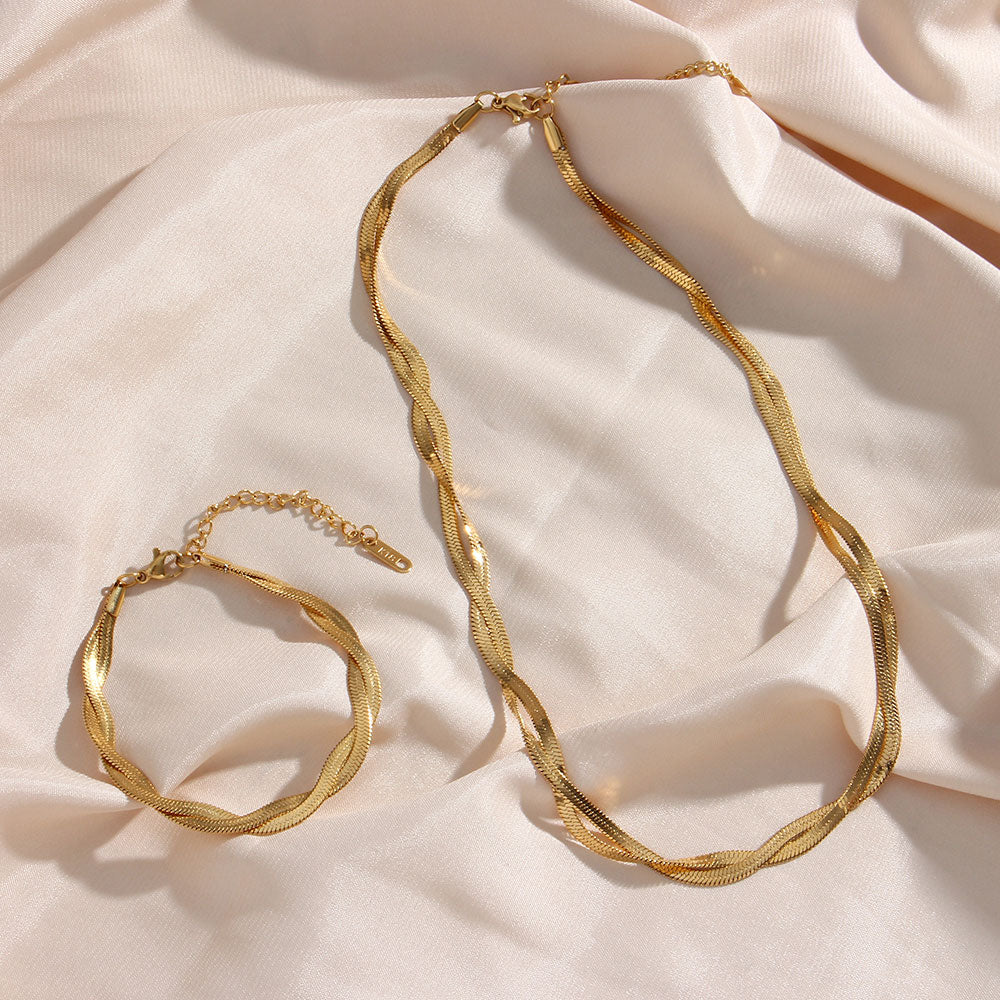 Evelyn | Twisted Bracelet 18K Gold