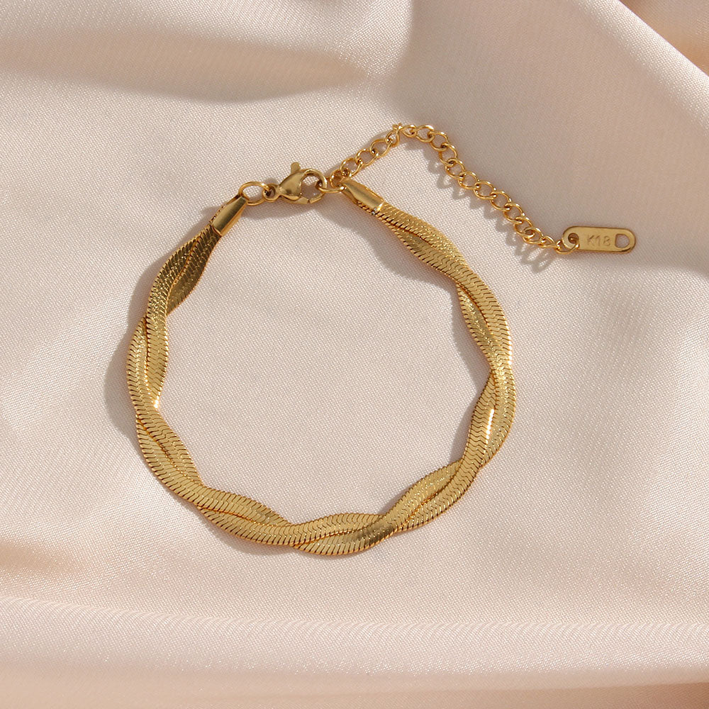 Evelyn | Twisted Bracelet 18K Gold