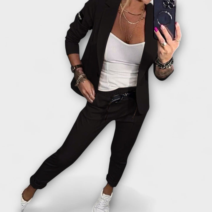 Evelyn | Elegant Set of Top, Jacket, and Pants