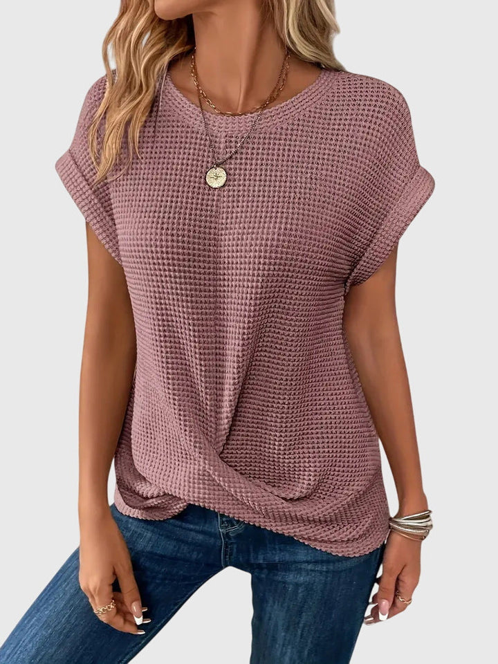 Evelyn | Elegant Blouse with Crew Neck