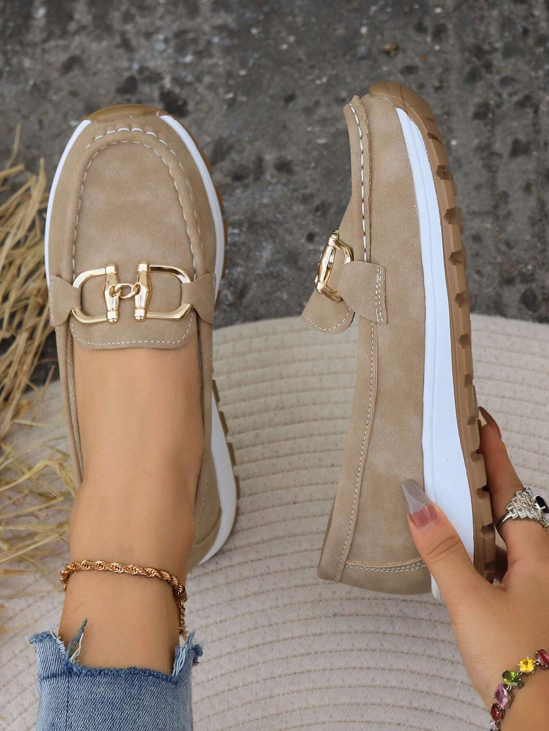 Elly - Chic Buckle Loafers