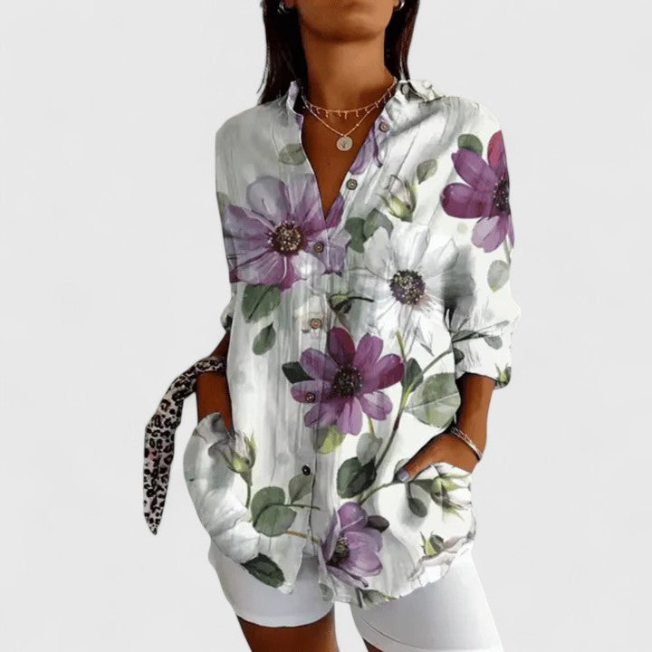 Evelyn | Elegant Floral Blouse