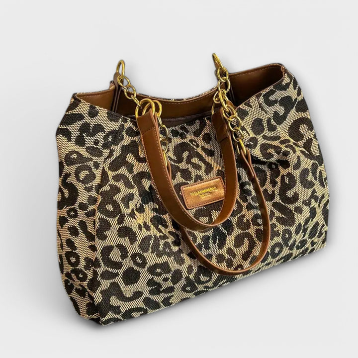 Evelyn | Leopard Canvas Tote