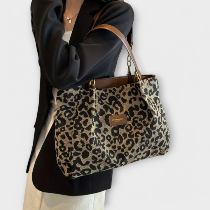 Evelyn | Leopard Canvas Tote