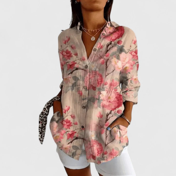 Evelyn | Elegant Floral Blouse