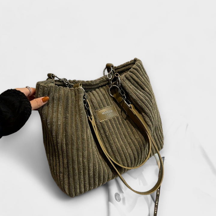 Evelyn | Soft Cord Shoulder Bag