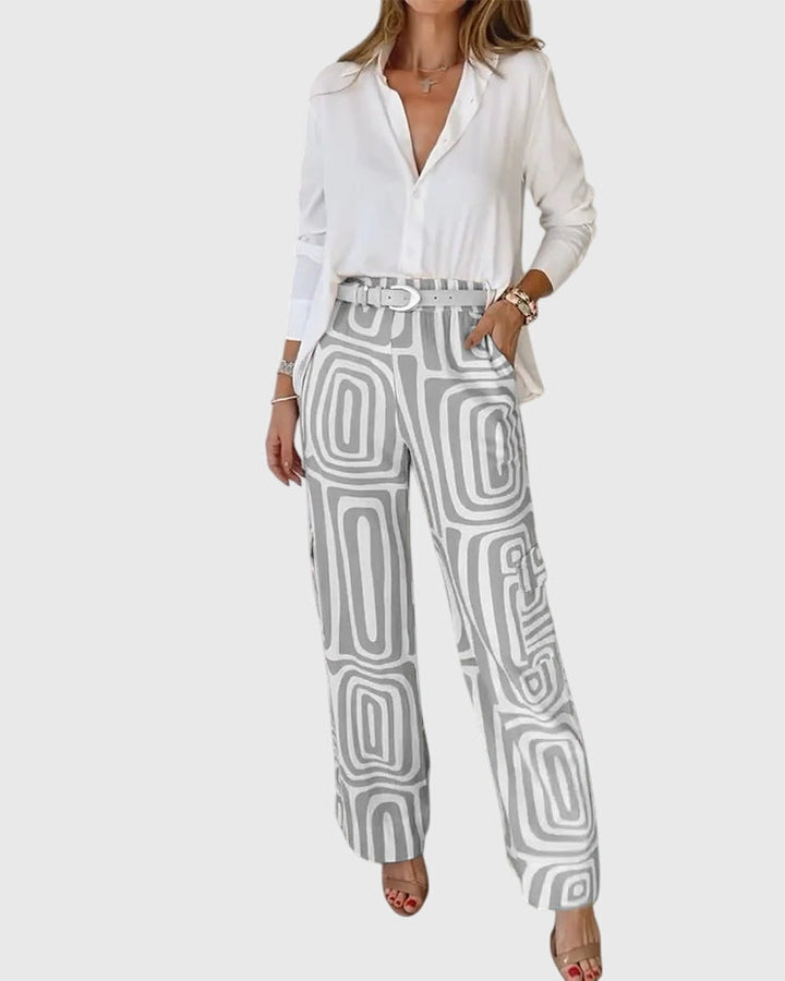 Evelyn | Stylish Pants + Free Blouse & Belt
