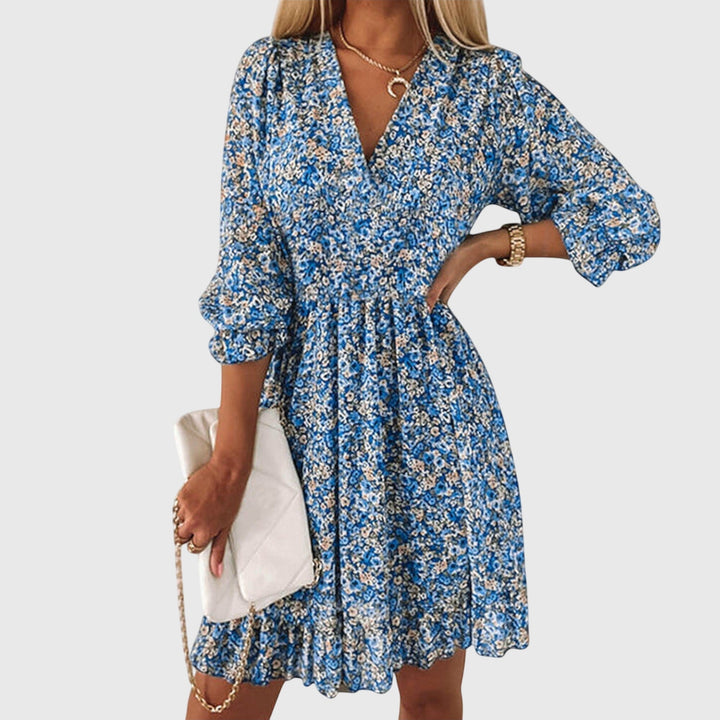 Evelyn | Floral Puff Sleeve Dress