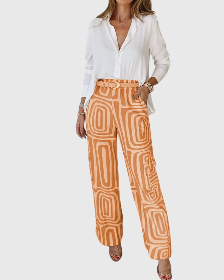 Evelyn | Stylish Pants + Free Blouse & Belt