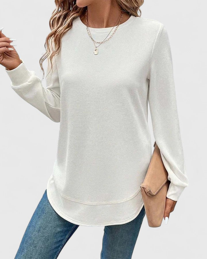 Evelyn | Elegant O-Neck Long Sleeve
