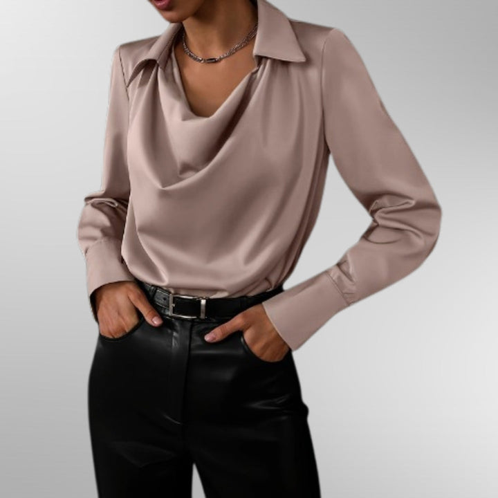 Evelyn | Elegant Satin Blouse
