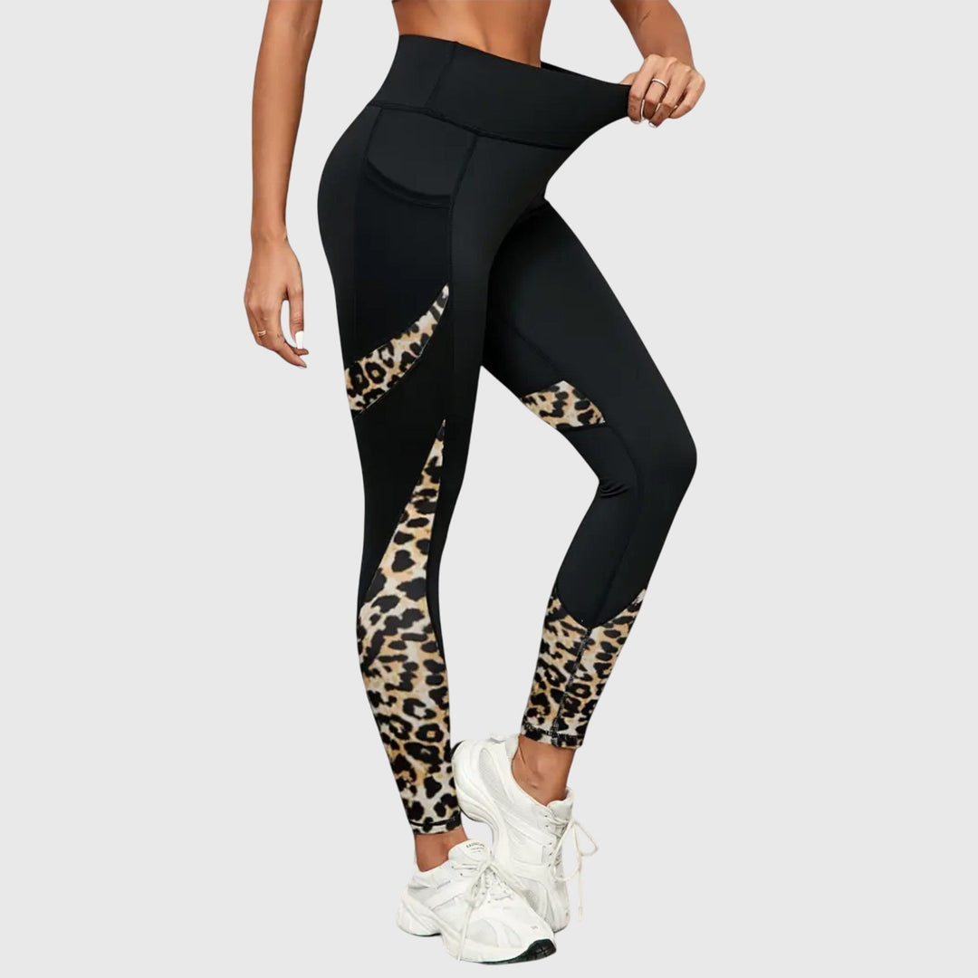 Evelyn | High-Waisted Leopard Print Workout Pants