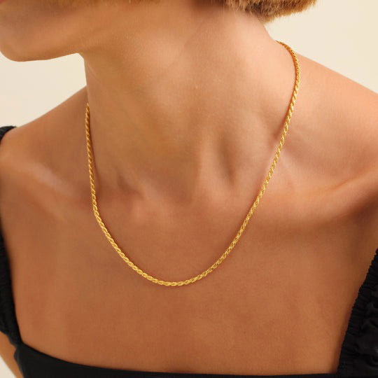 Evelyn | Rope Chain 18K Gold