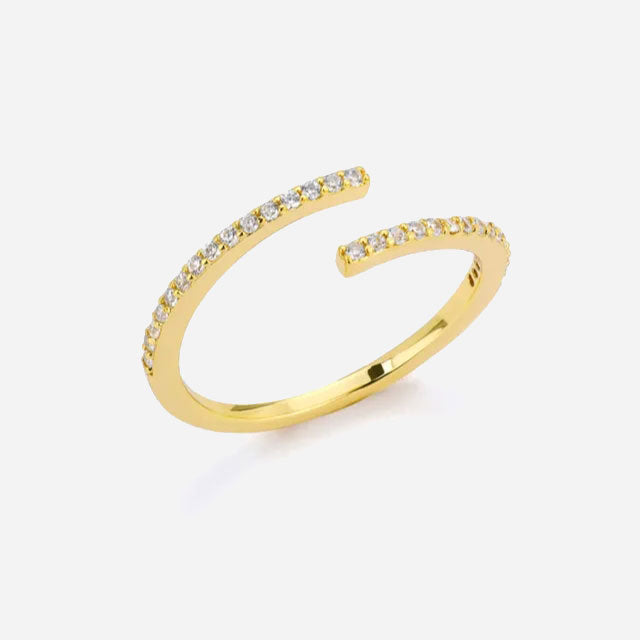 Evelyn | Classic Zirconia Ring 18K Gold