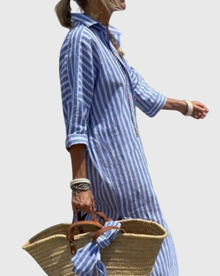 Evelyn | Classic Striped Dress