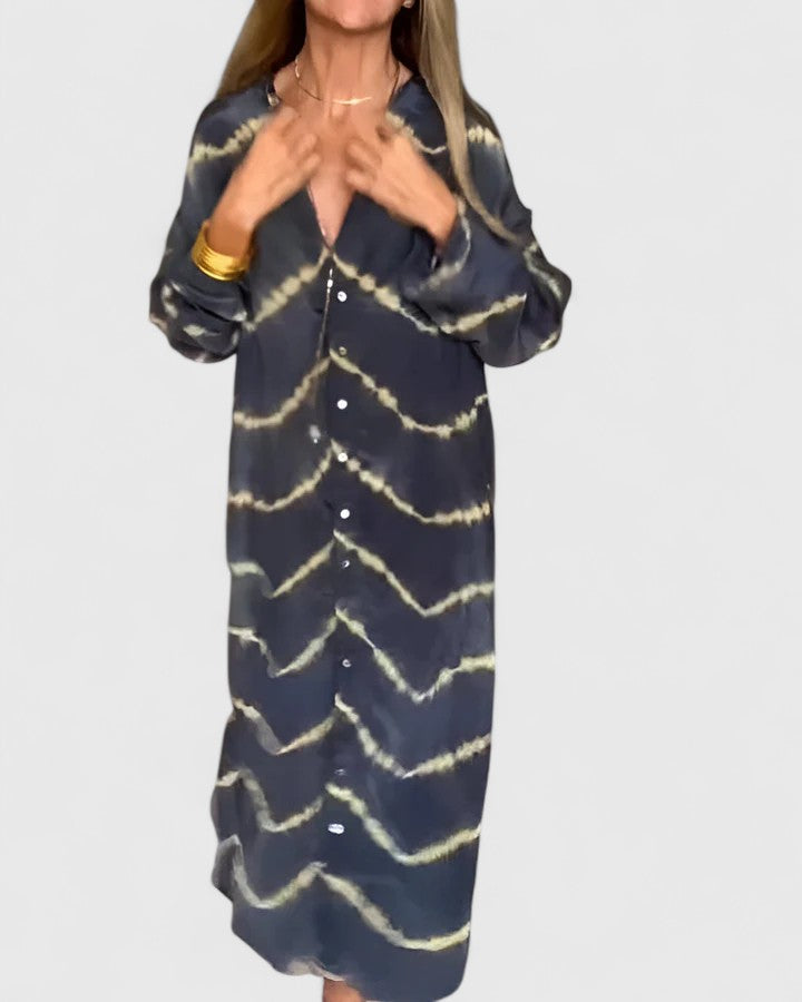 Evelyn | Elegant Boho Striped Maxi Dress