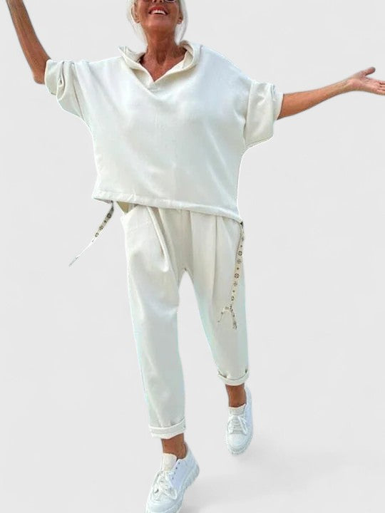 Evelyn | Comfortable Hooded Sweatshirt Set