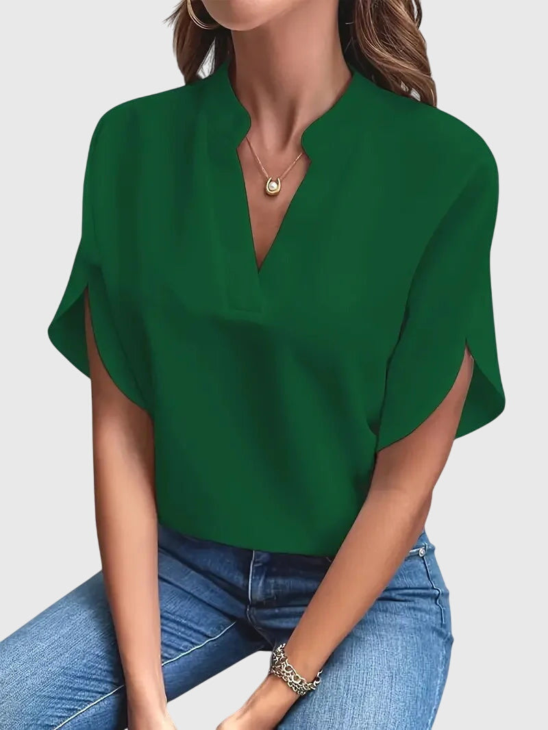 Evelyn | Soft and Elegant V-Neck Shirt