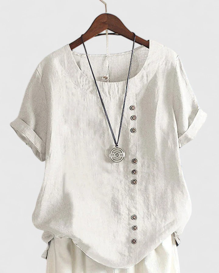 Evelyn | Comfortable Short Sleeve Blouse