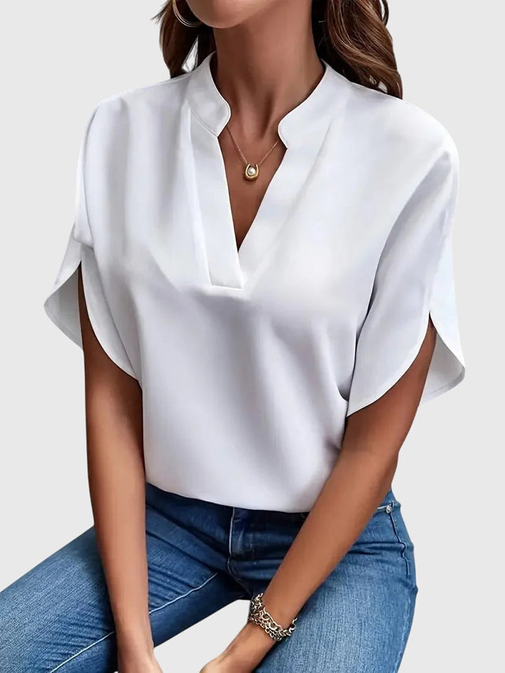Evelyn | Soft and Elegant V-Neck Shirt
