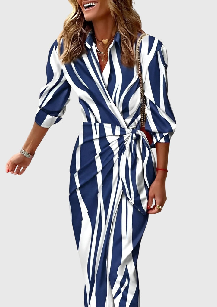 Evelyn | Elegant Wrap Dress with Print