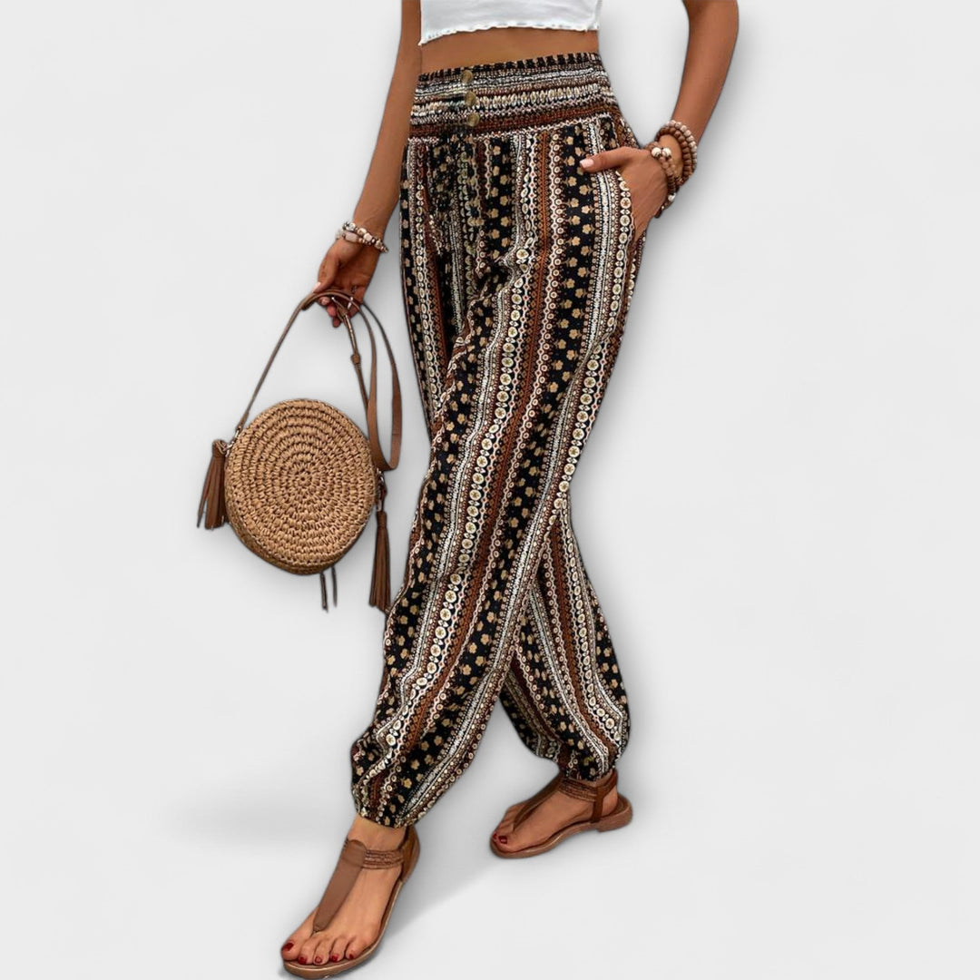 Evelyn | Ethnic Graphic Pants