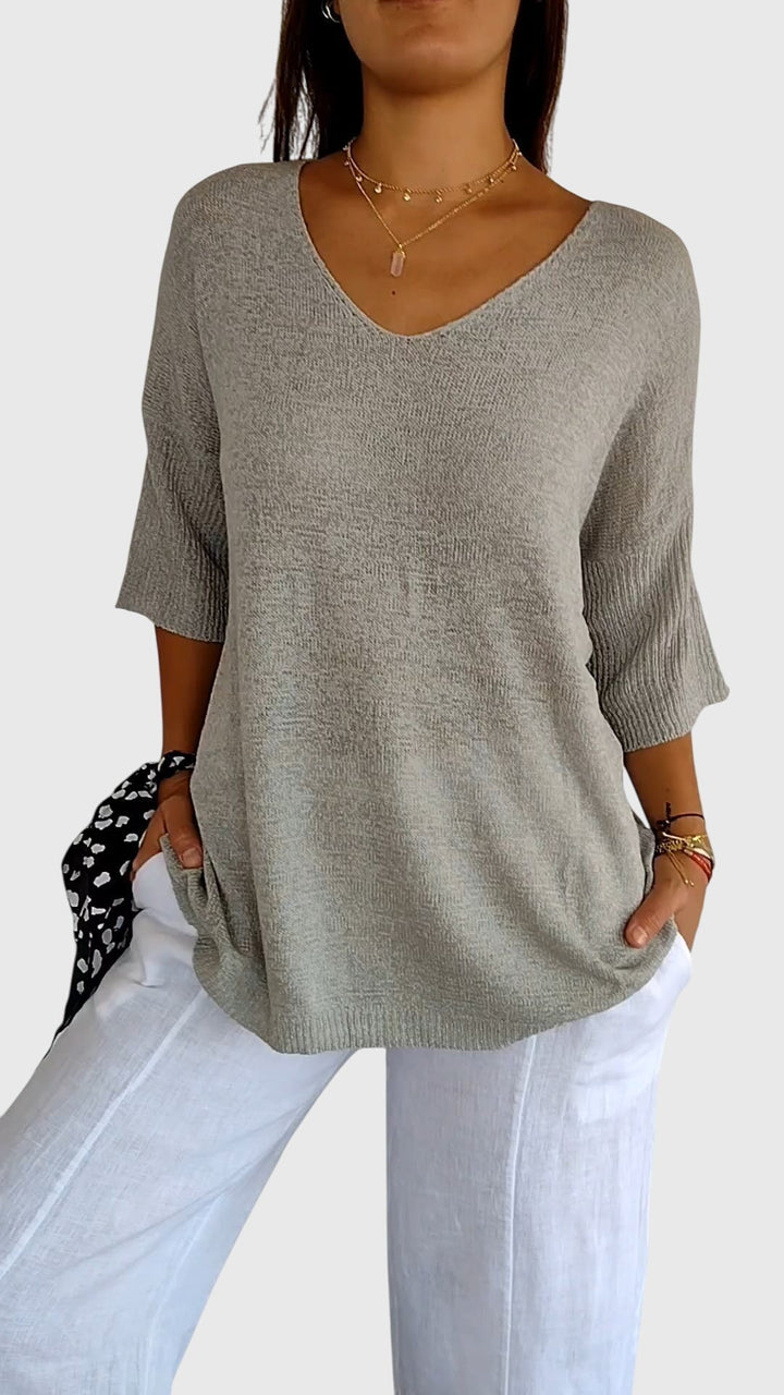 Evelyn | Elegant V-Neck Top