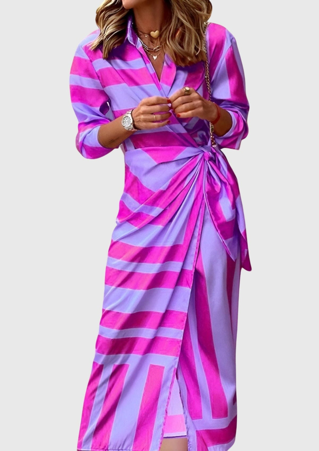 Evelyn | Elegant Wrap Dress with Print