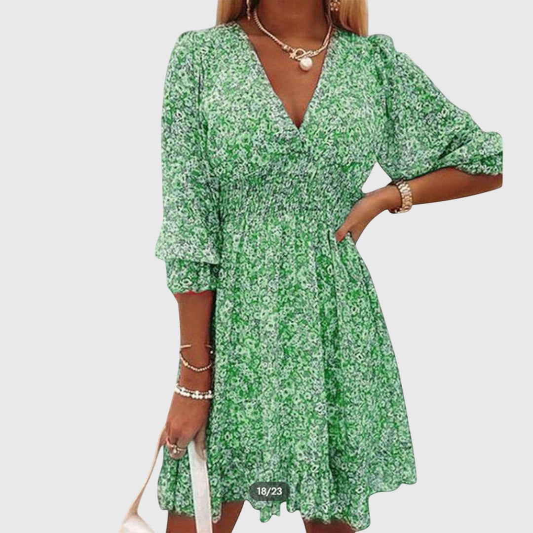 Evelyn | Floral Puff Sleeve Dress