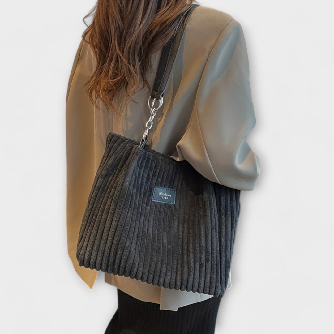 Evelyn | Soft Cord Shoulder Bag