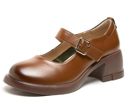 Evelyn | Agnes Leather Mary Janes
