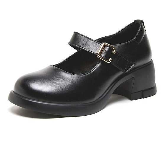 Evelyn | Agnes Leather Mary Janes
