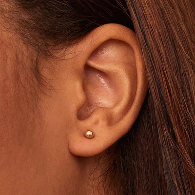 Evelyn | Round Earrings 18K Gold