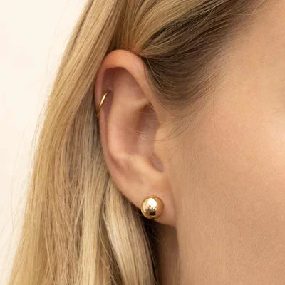 Evelyn | Round Earrings 18K Gold