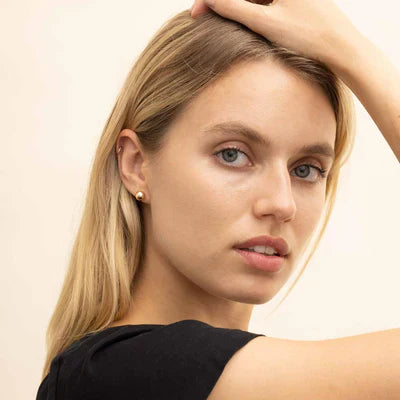 Evelyn | Round Earrings 18K Gold
