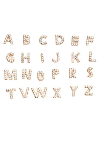 Evelyn | Letter Earrings 18k Gold