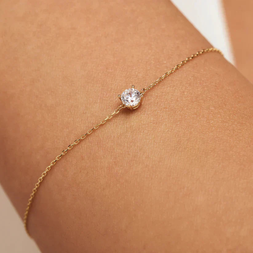 Evelyn | Bracelet with Moissanite Stones in 14k Gold