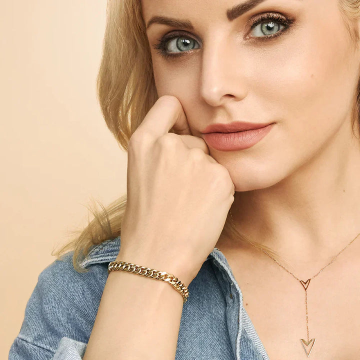 Evelyn | Cuban Armband 18k Gold