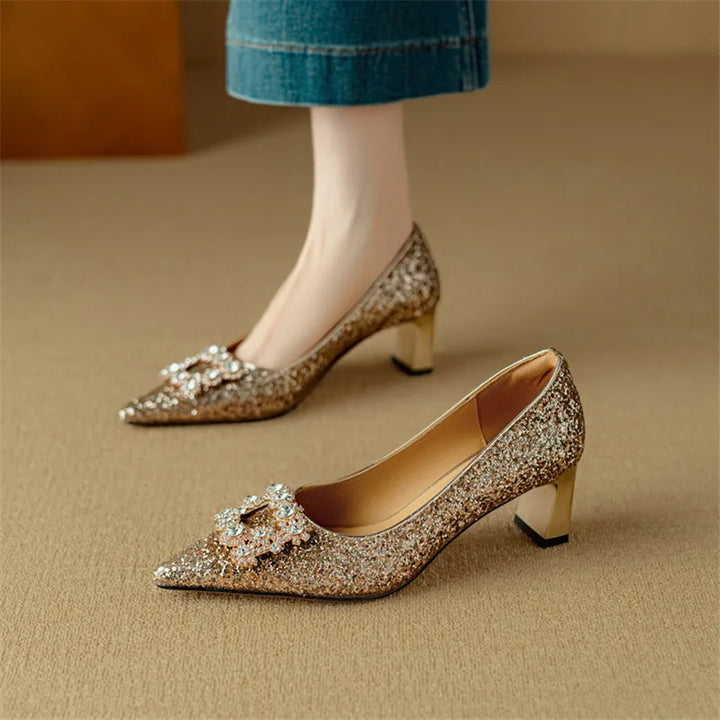 Evelyn | Gloria Glitter Pumps