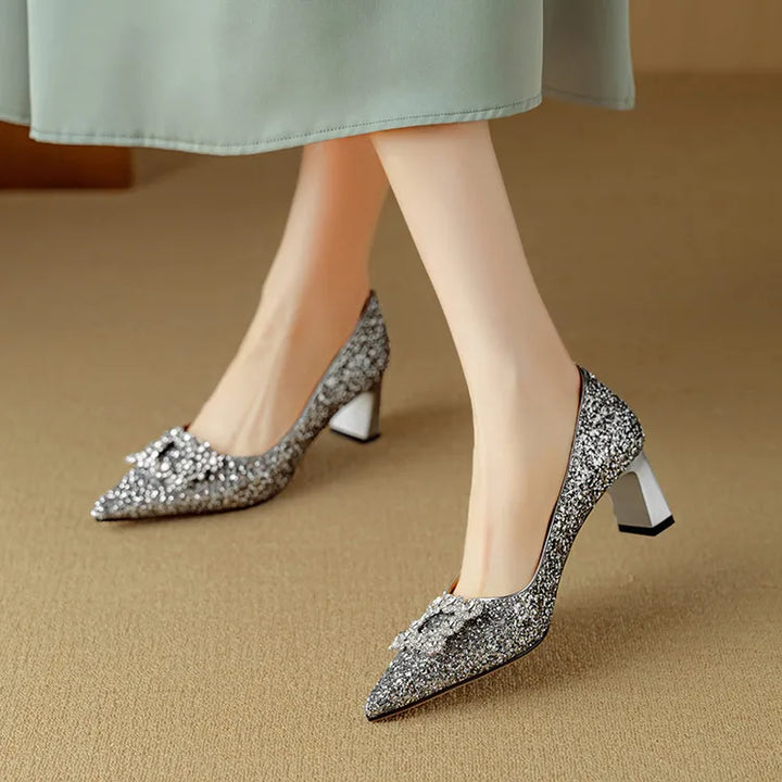 Evelyn | Gloria Glitter Pumps