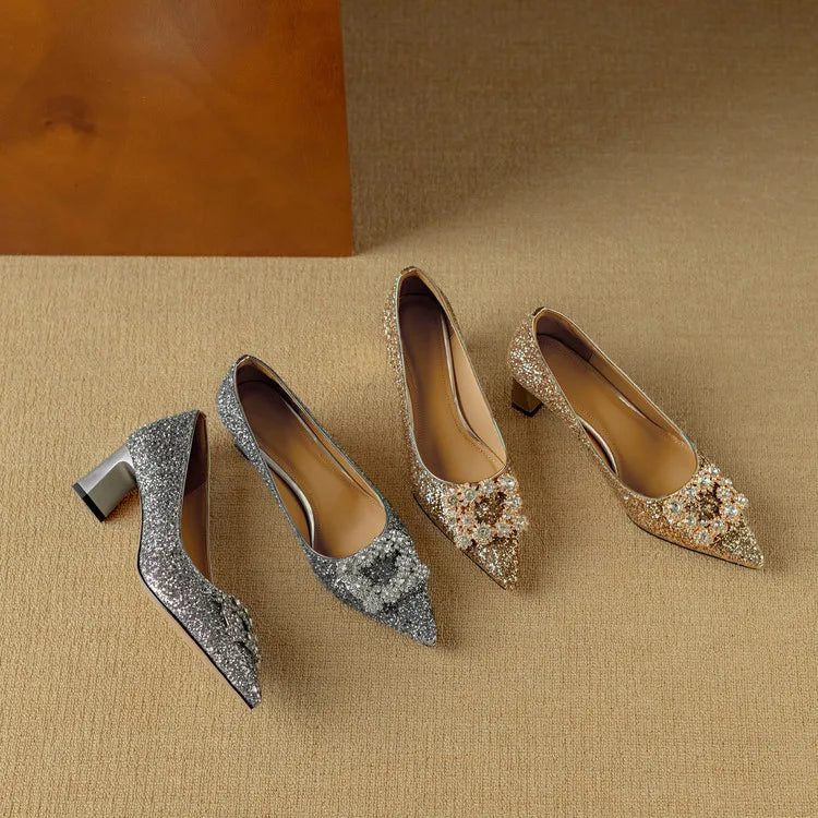 Evelyn | Gloria Glitter Pumps