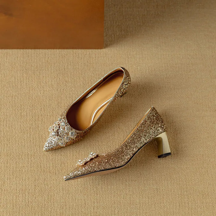 Evelyn | Gloria Glitter Pumps
