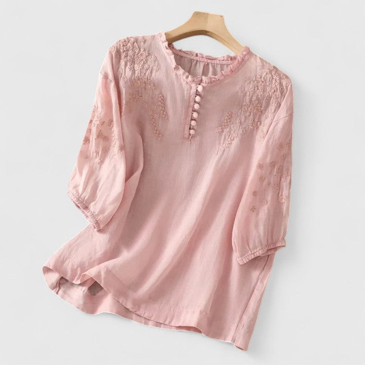 Evelyn | Elegant Button-Front Blouse
