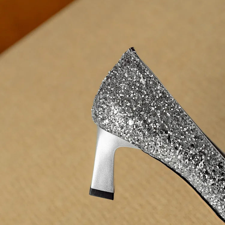 Evelyn | Gloria Glitter Pumps