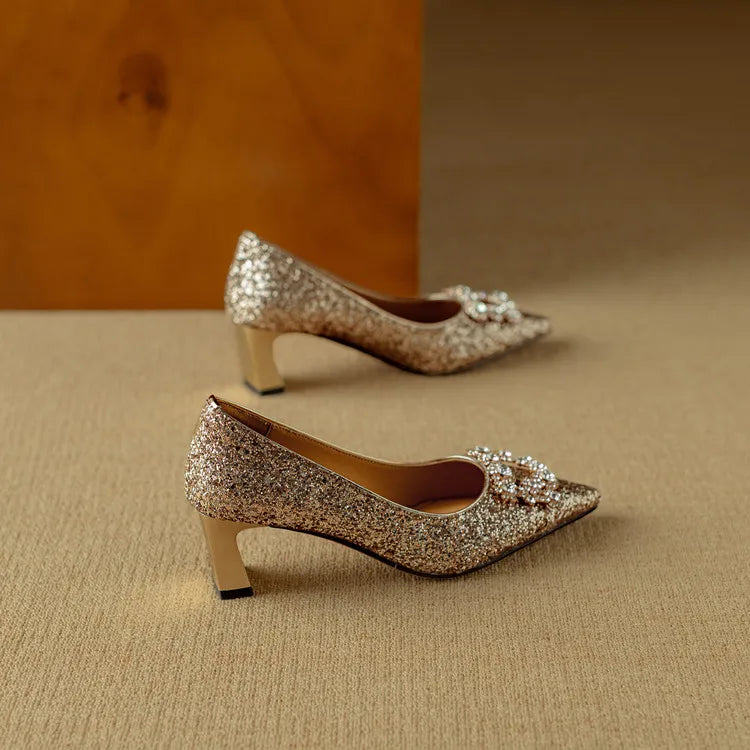 Evelyn | Gloria Glitter Pumps