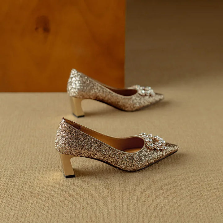 Evelyn | Gloria Glitter Pumps