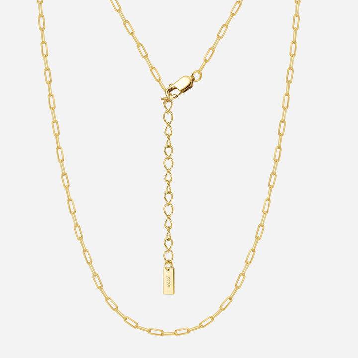 Evelyn | Small Paper Necklace 18K Gold