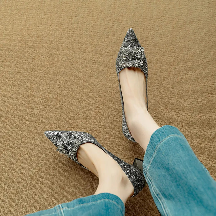 Evelyn | Gloria Glitter Pumps
